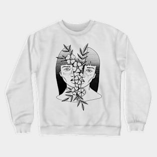 Pretty flowers pretty girl Crewneck Sweatshirt